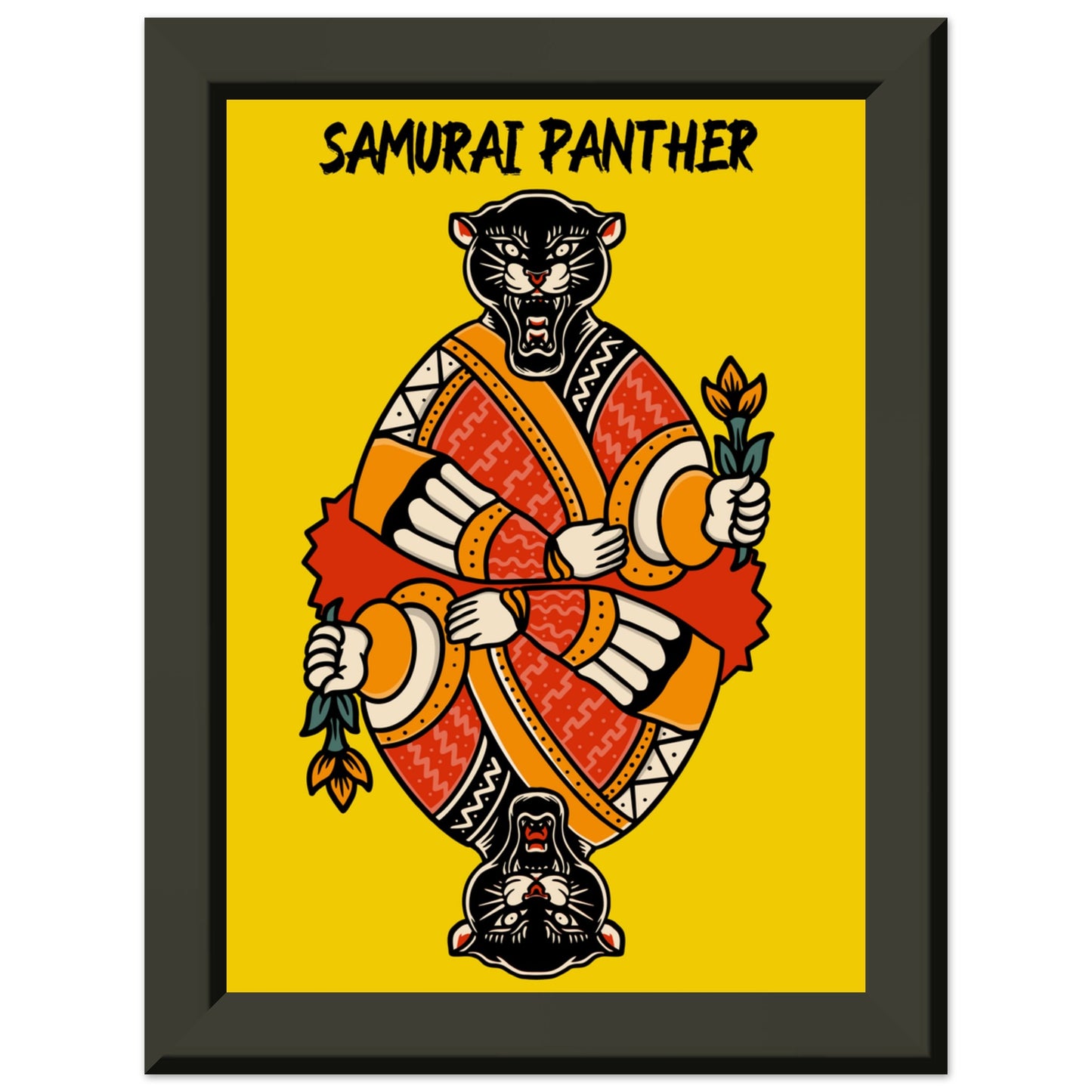 SAMURAI PANTHER Classic Matte Paper Metal Framed Poster