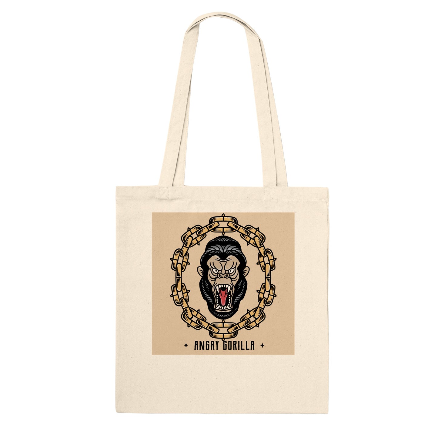 Premium Tote Bag Angry Gorilla