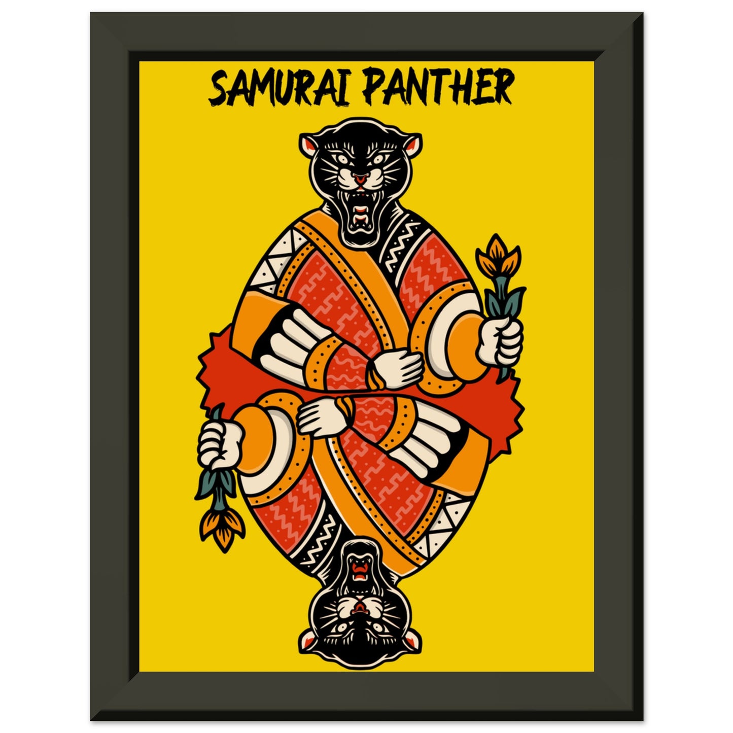 SAMURAI PANTHER Classic Matte Paper Metal Framed Poster