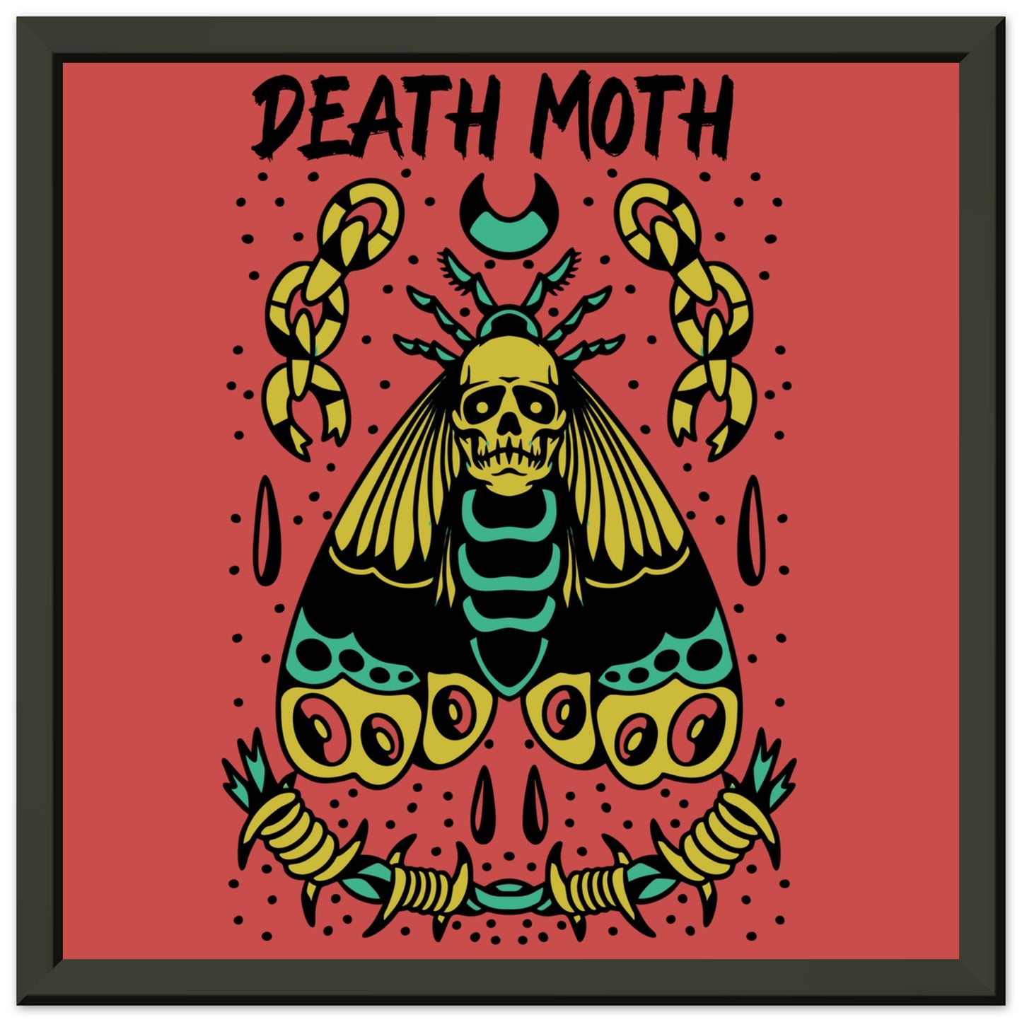 DEATH MOTH Classic Matte Paper Metal Framed Poster