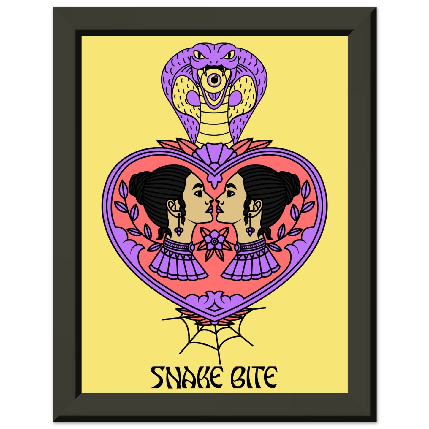 SNAKE BITE Classic Matte Paper Metal Framed Poster