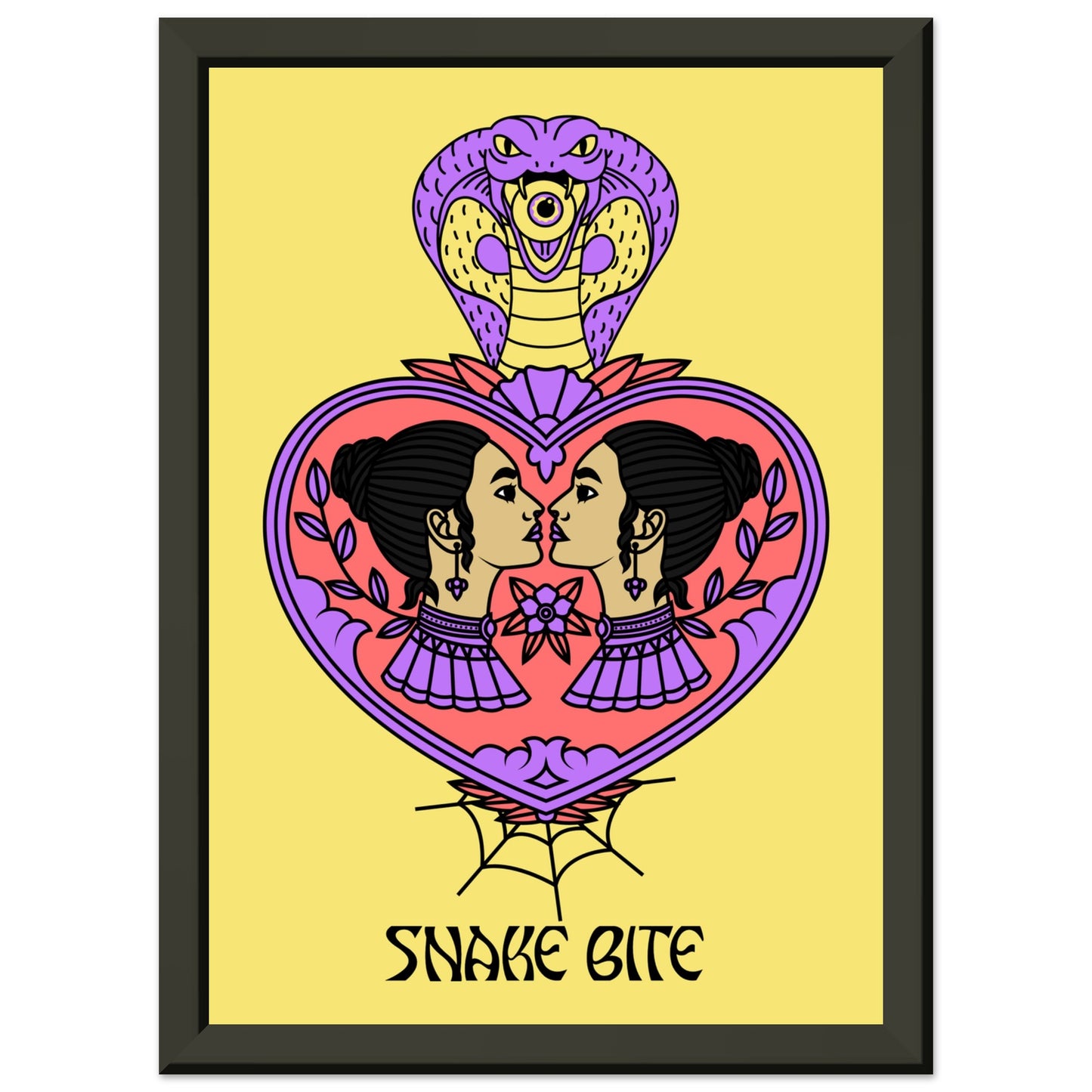 SNAKE BITE Classic Matte Paper Metal Framed Poster