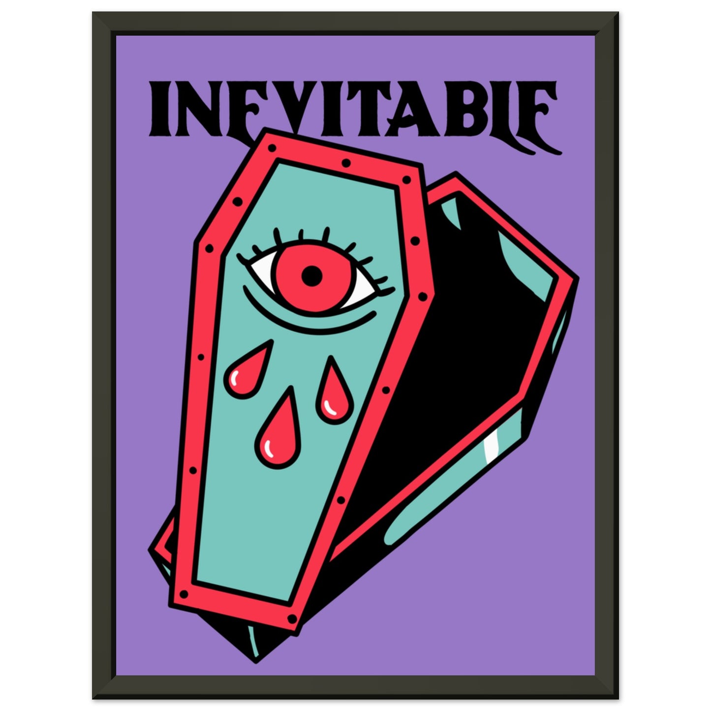 DEATH IS INEVITABLE Classic Matte Paper Metal Framed Poster