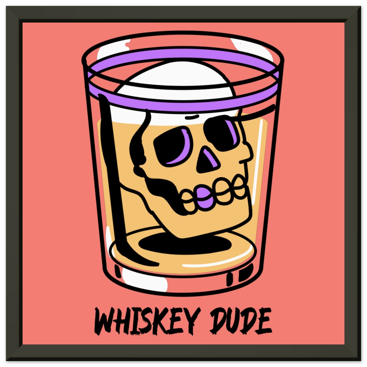 WHISKEY DUDE Classic Matte Paper Metal Framed Poster