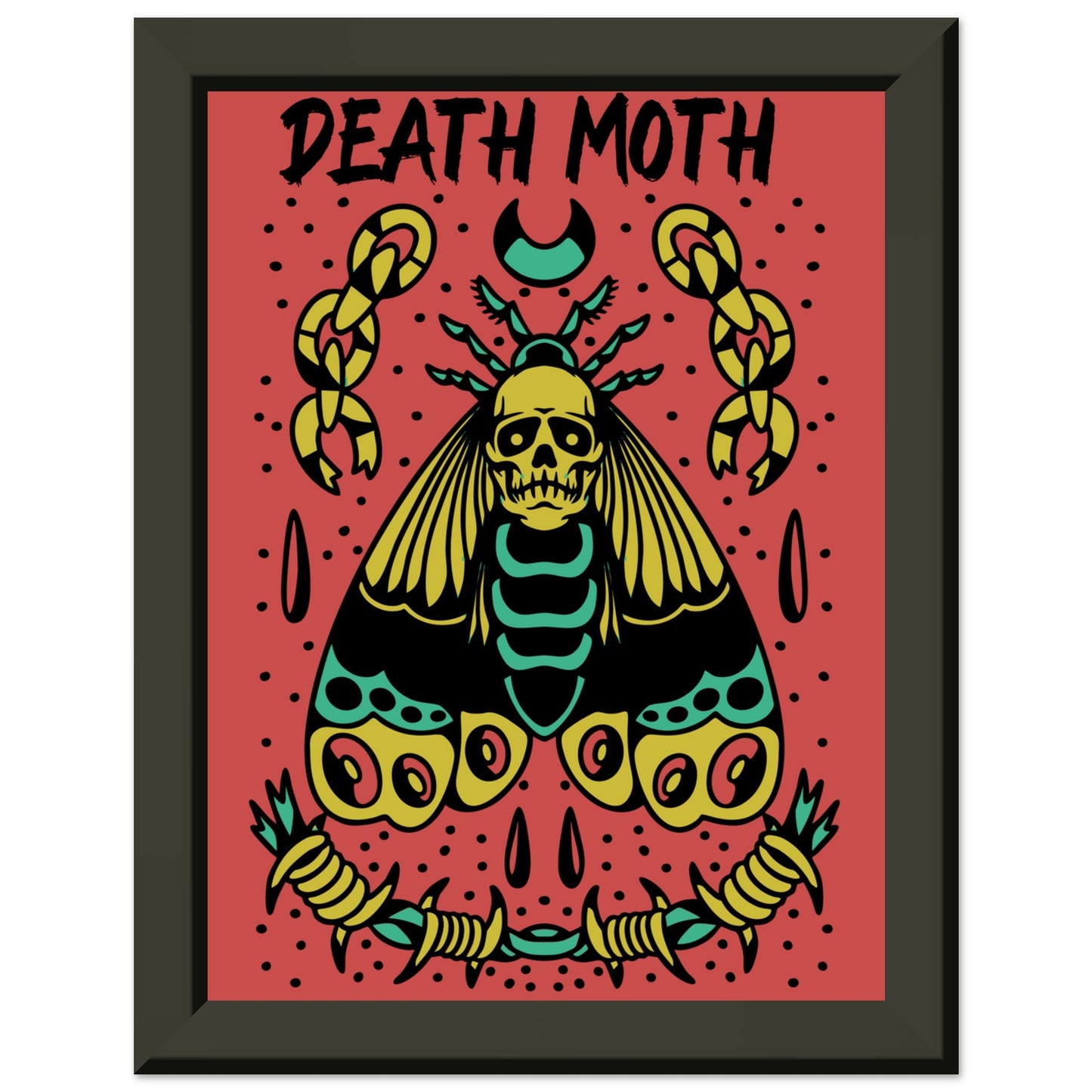 DEATH MOTH Classic Matte Paper Metal Framed Poster