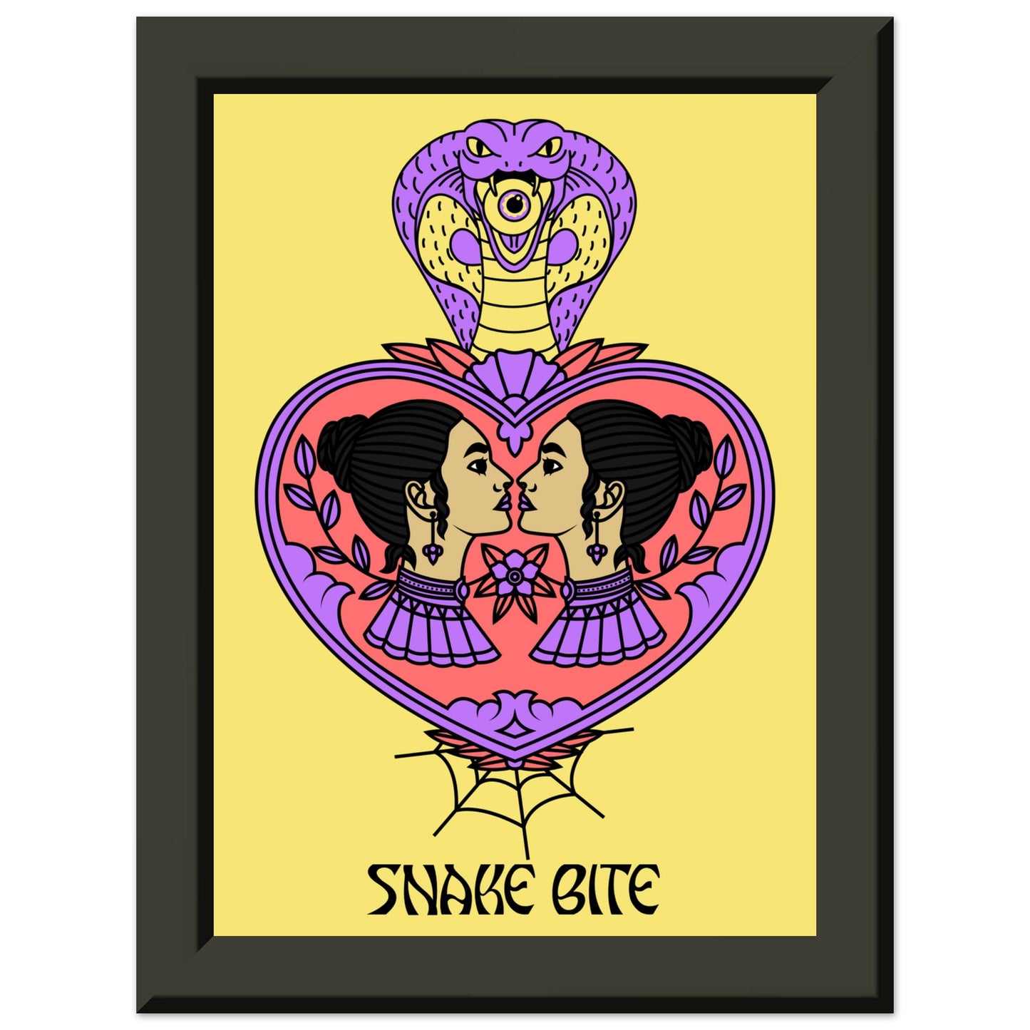 SNAKE BITE Classic Matte Paper Metal Framed Poster