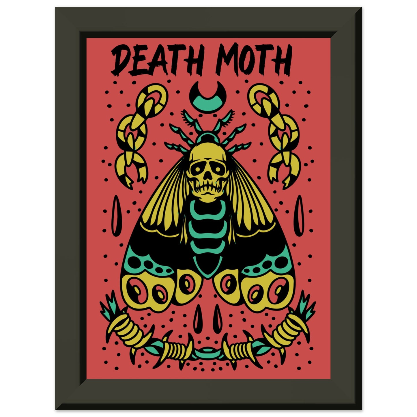 DEATH MOTH Classic Matte Paper Metal Framed Poster