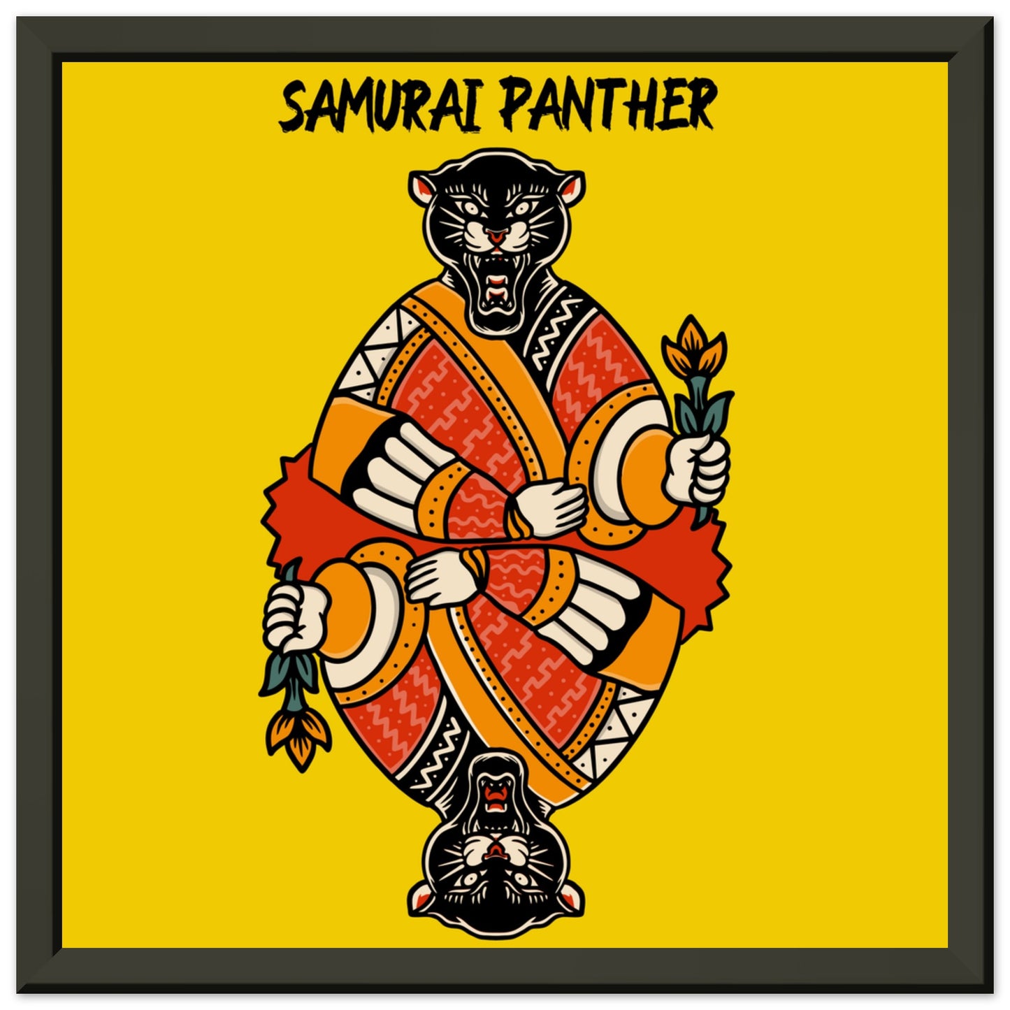 SAMURAI PANTHER Classic Matte Paper Metal Framed Poster