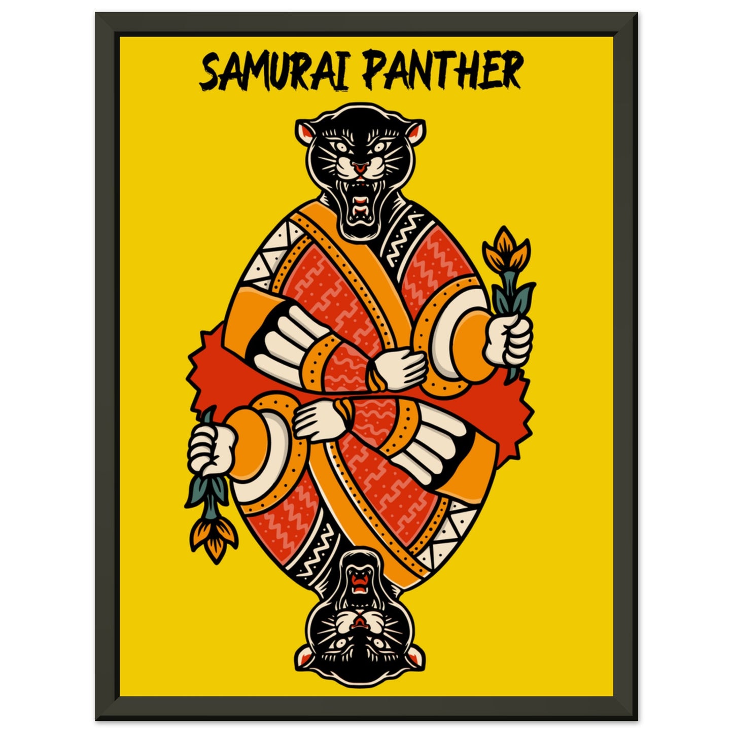 SAMURAI PANTHER Classic Matte Paper Metal Framed Poster