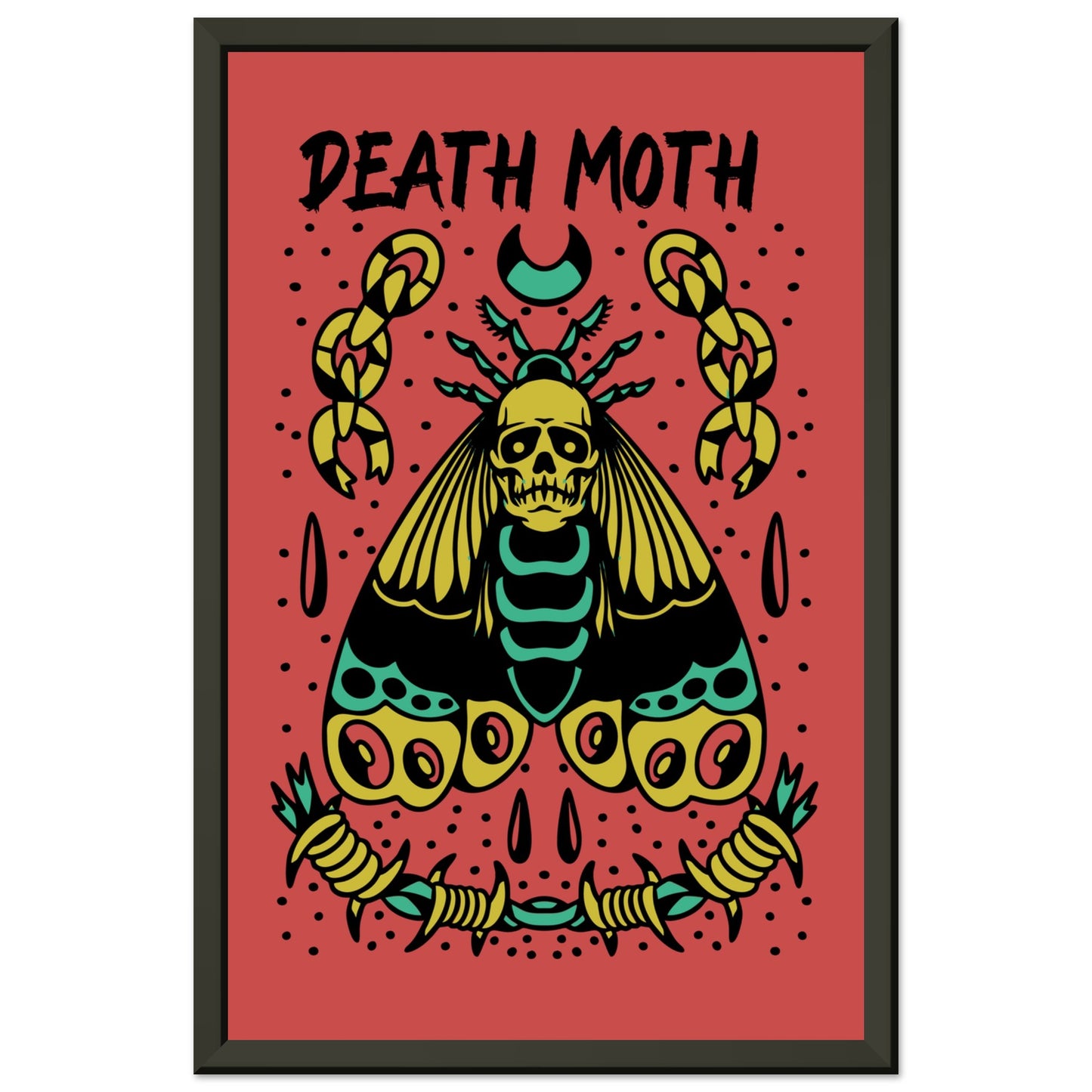 DEATH MOTH Classic Matte Paper Metal Framed Poster