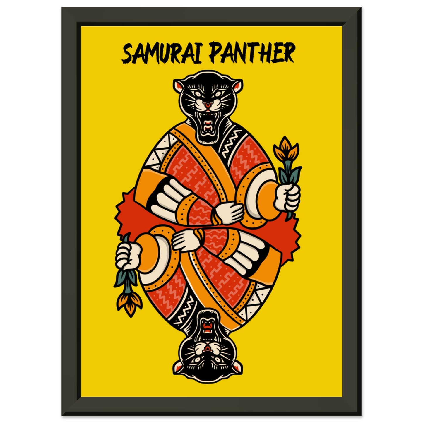 SAMURAI PANTHER Classic Matte Paper Metal Framed Poster